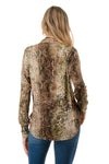 Animal Surplice Long Sleeve Top Green