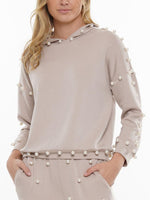 Pearl Embellished Sweatshirt