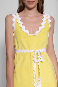 VERONICA SHORT DRESS TERRY LEMON