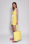VERONICA SHORT DRESS TERRY LEMON