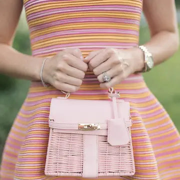 Woven Top Handle Crossbody Bag