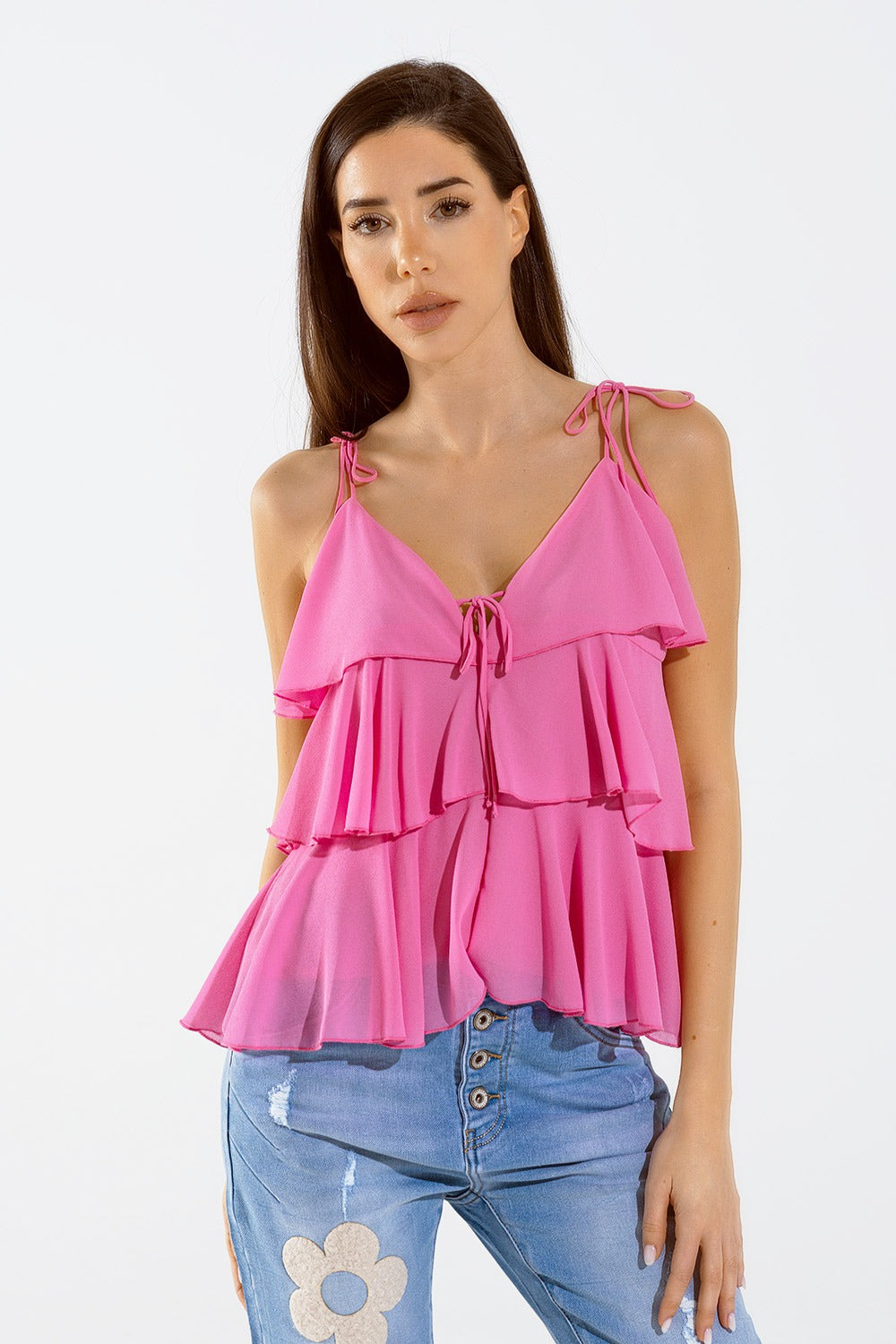 Ruffle Top WIth Thin straps