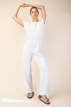 MODAL POLY SPAN SHORT SLEEVE JUMPSUIT