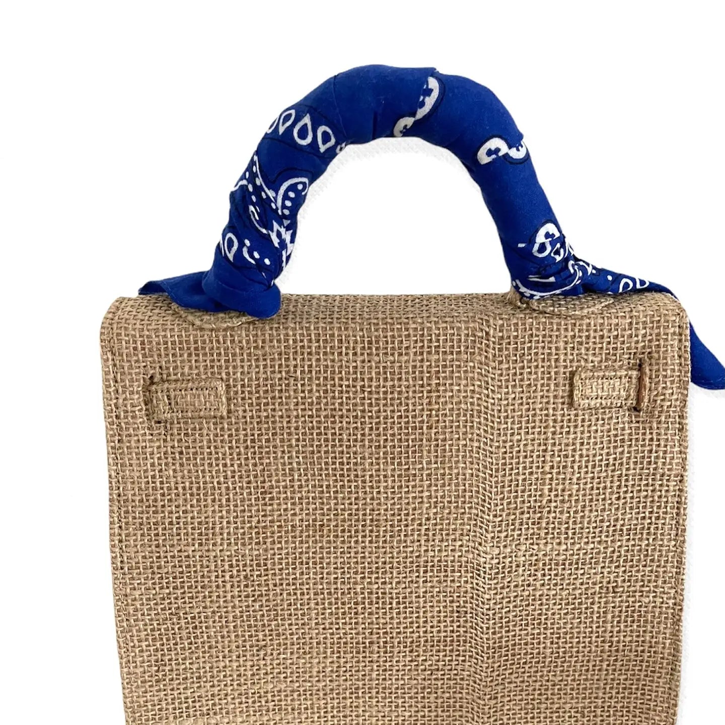 Evil Eye Burlap Top Handle Bag with Scarf Wrap and Crossbody Strap