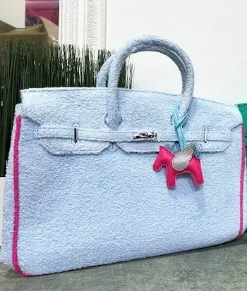 Hamptons Designer Terry Bag Blue