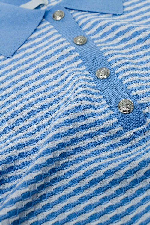 POLO  SHIRT WITH STRIPED KNIT