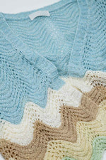 Crochet Zig ZAG Front Open Cardigan