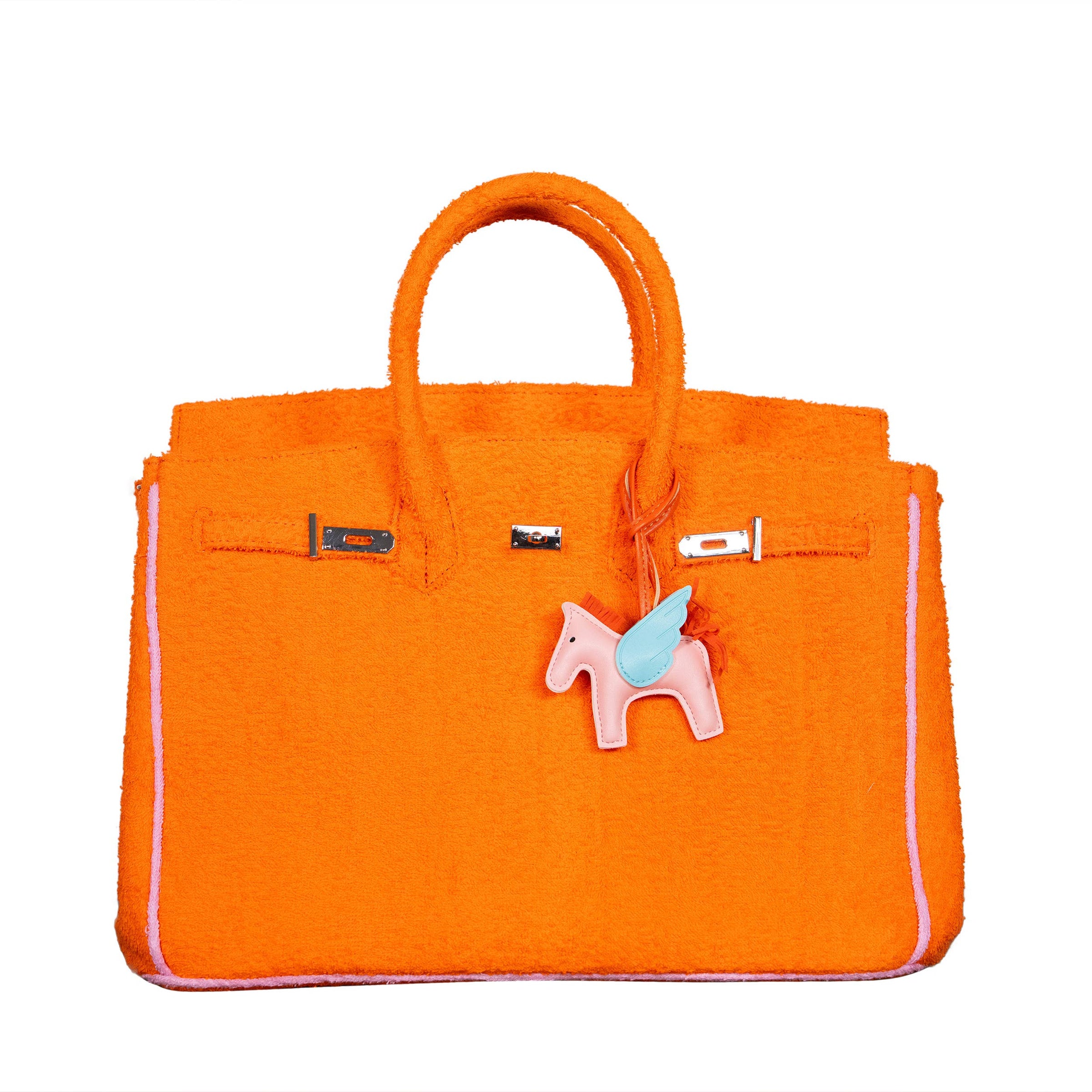 Hampton's "Designer" Inspired Tote Bag - 7 colors !!!: Sky Blue/Bright Pink