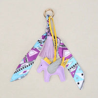 Pegasus Scarf Tassel Keychain Charm