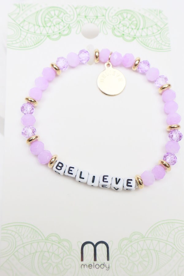 BELIEVE Beaded Bracelet