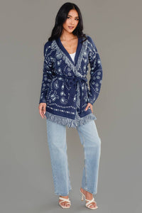 Bandana Fringe Cardigan