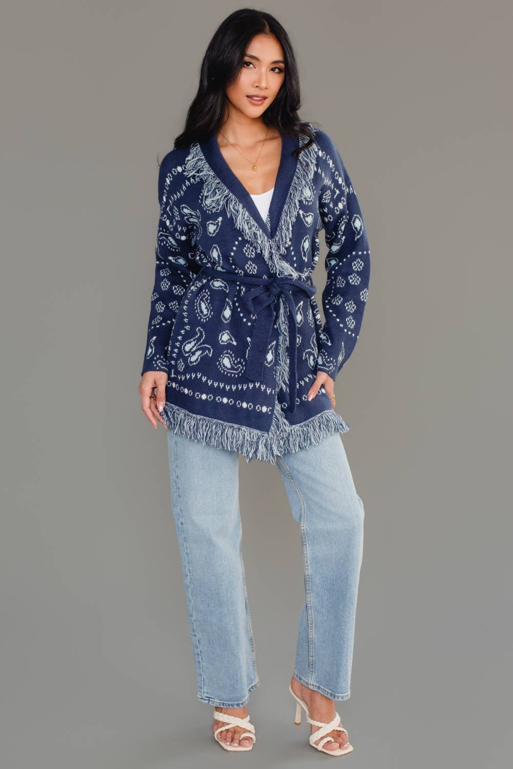Bandana Fringe Cardigan