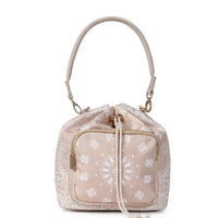 Nude Bandana Print Drawstring Shoulder Bag