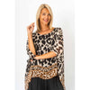 Black Printed Silk Top