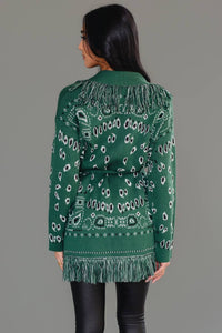 Bandana Fringe Cardigan