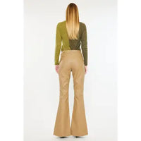 Vegan Leather Bootcut pants