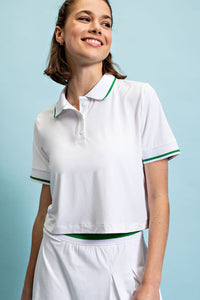 BUTTER TENNIS POLO CROP SHIRT