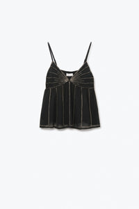 Beaded Chiffon Babydoll Cami