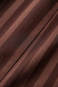 Chocolate Tonal Stripe Satin Pant