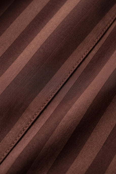 Chocolate Tonal Stripe Satin Pant