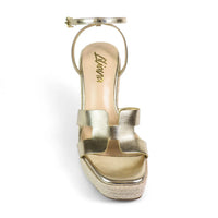 Leah Cutout Strap Espadrille Platform Wedge Sandals