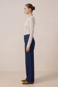 Sheer Lace Long Sleeve Top