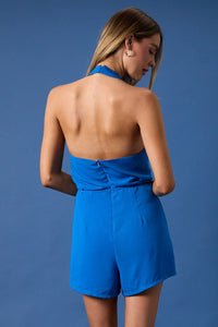 HALTER COWL NECK ROMPER