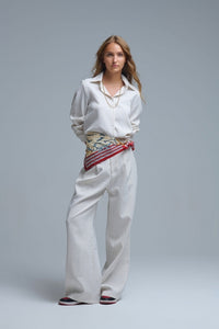 Chic Pinstripe Wide-Leg