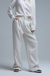 Chic Pinstripe Wide-Leg