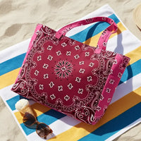 Bandana Print Large Tote Bag