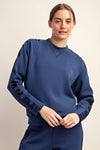 TOP WITH SATIN SIDE DETAIL BLUE
