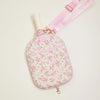 Pink Floral Tennis Racket Bag with Adjustable Strap