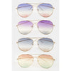Gradient Lens Aviator Sunglasses with Gold Frame