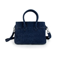 Denim Tote Dark Indigo Blue Small