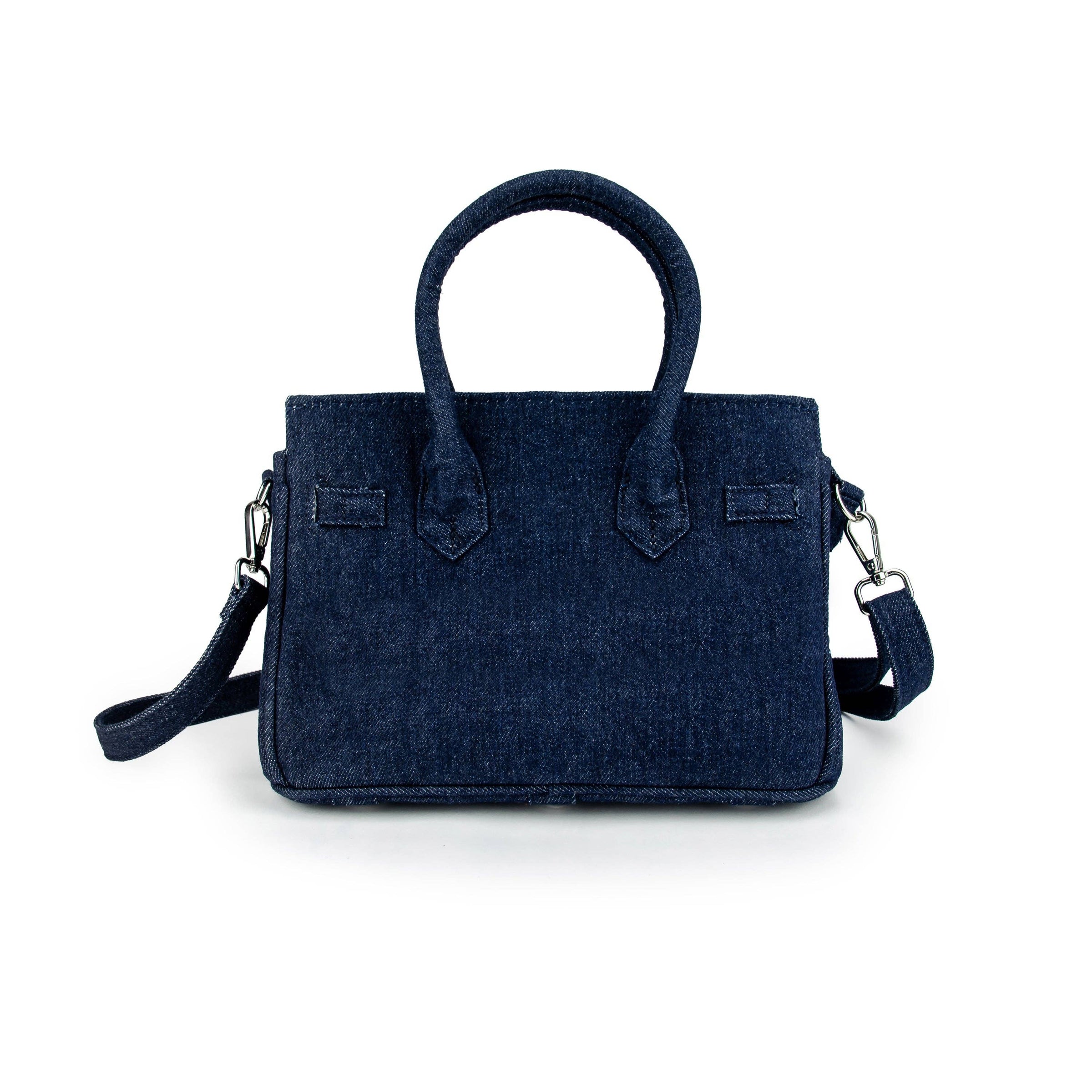 Denim Tote Dark Indigo Blue Small