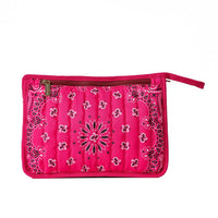 Bandana Quilted Cosmetic Pouch Bag