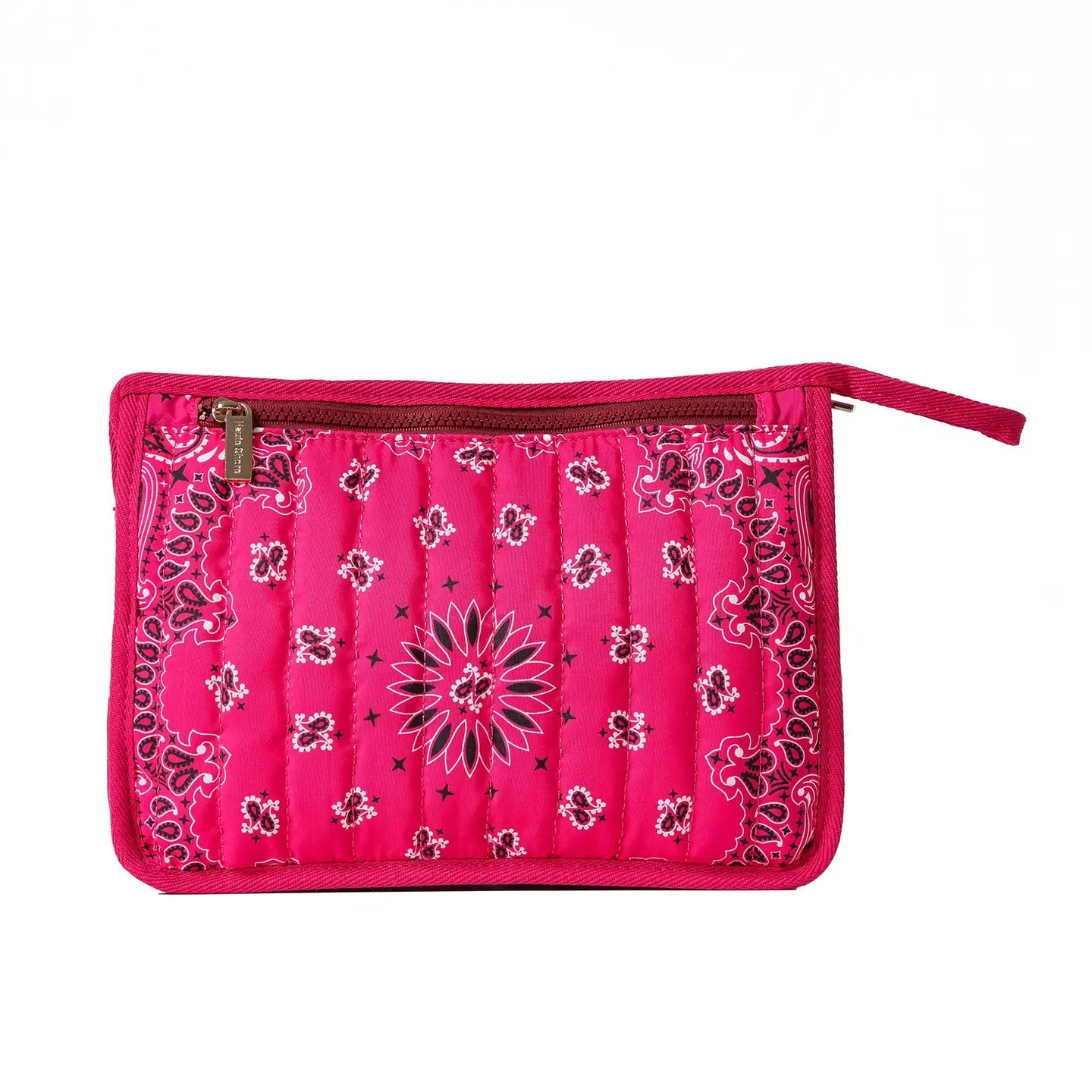Bandana Quilted Cosmetic Pouch Bag