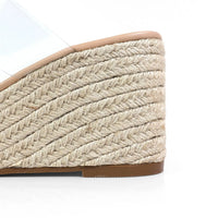 Alyah Clear Strap Espadrille Platform Wedge Sandals