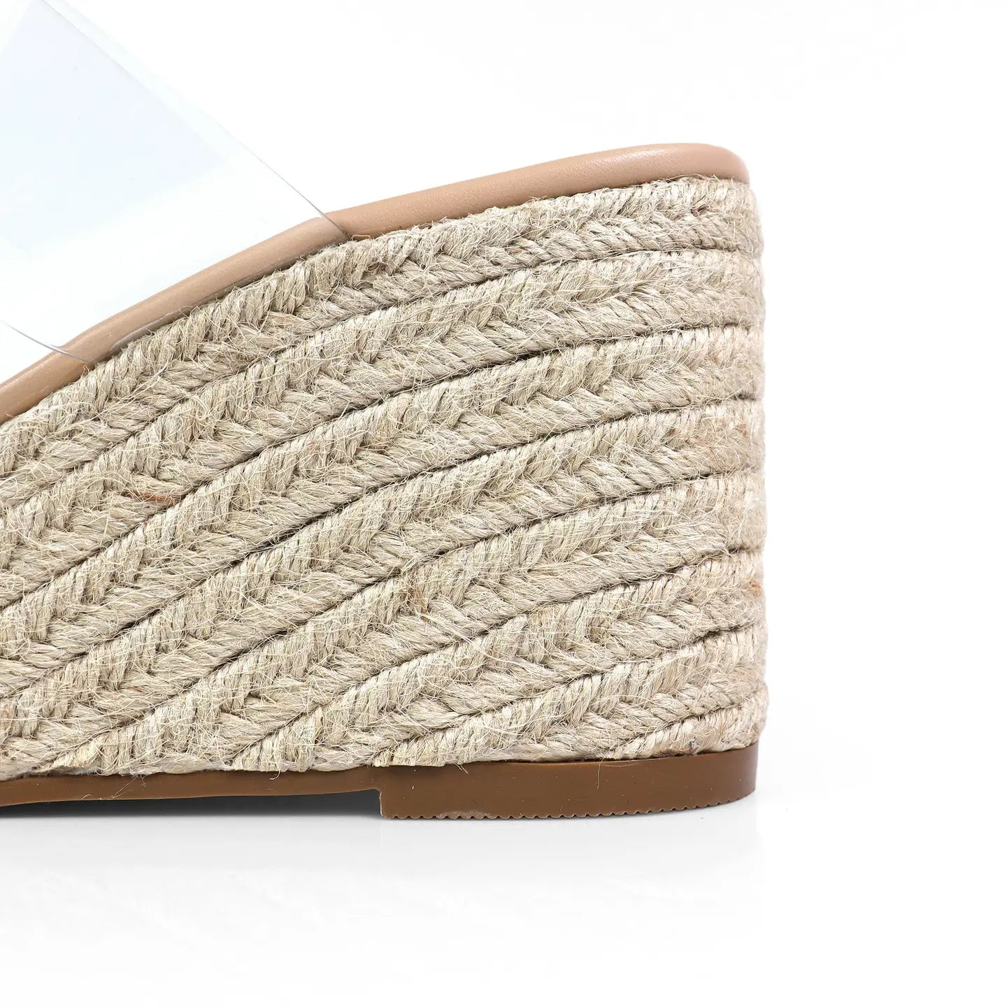 Alyah Clear Strap Espadrille Platform Wedge Sandals