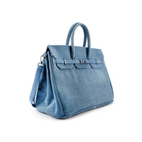 Shelly Denim Tote Blue Medium
