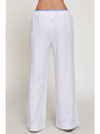 Gray Drawstring Wide Leg Lounge Pants