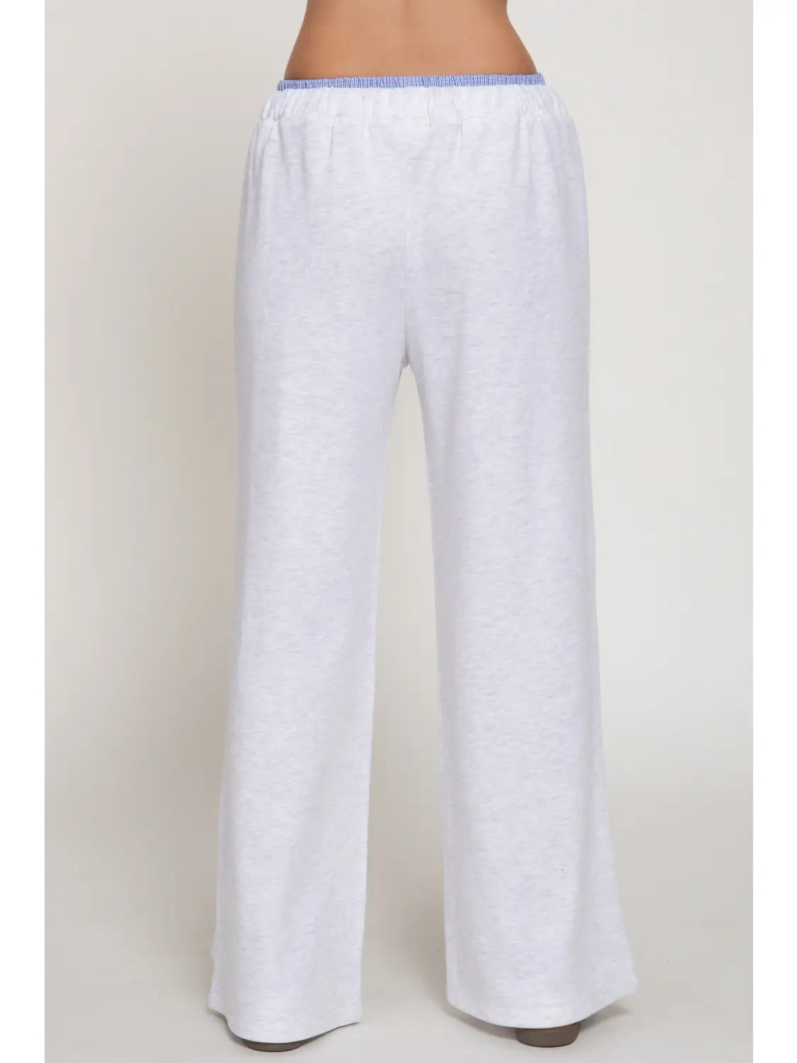 Gray Drawstring Wide Leg Lounge Pants