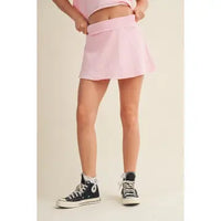 Flowy Mini Skirt with Built-In Shorts