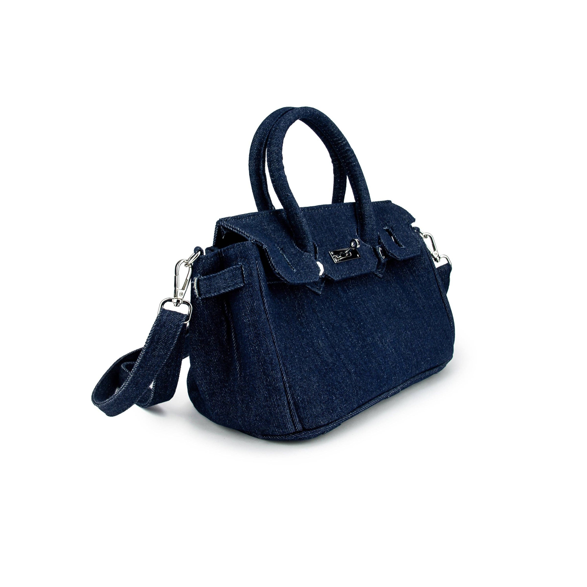 Denim Tote Dark Indigo Blue Small
