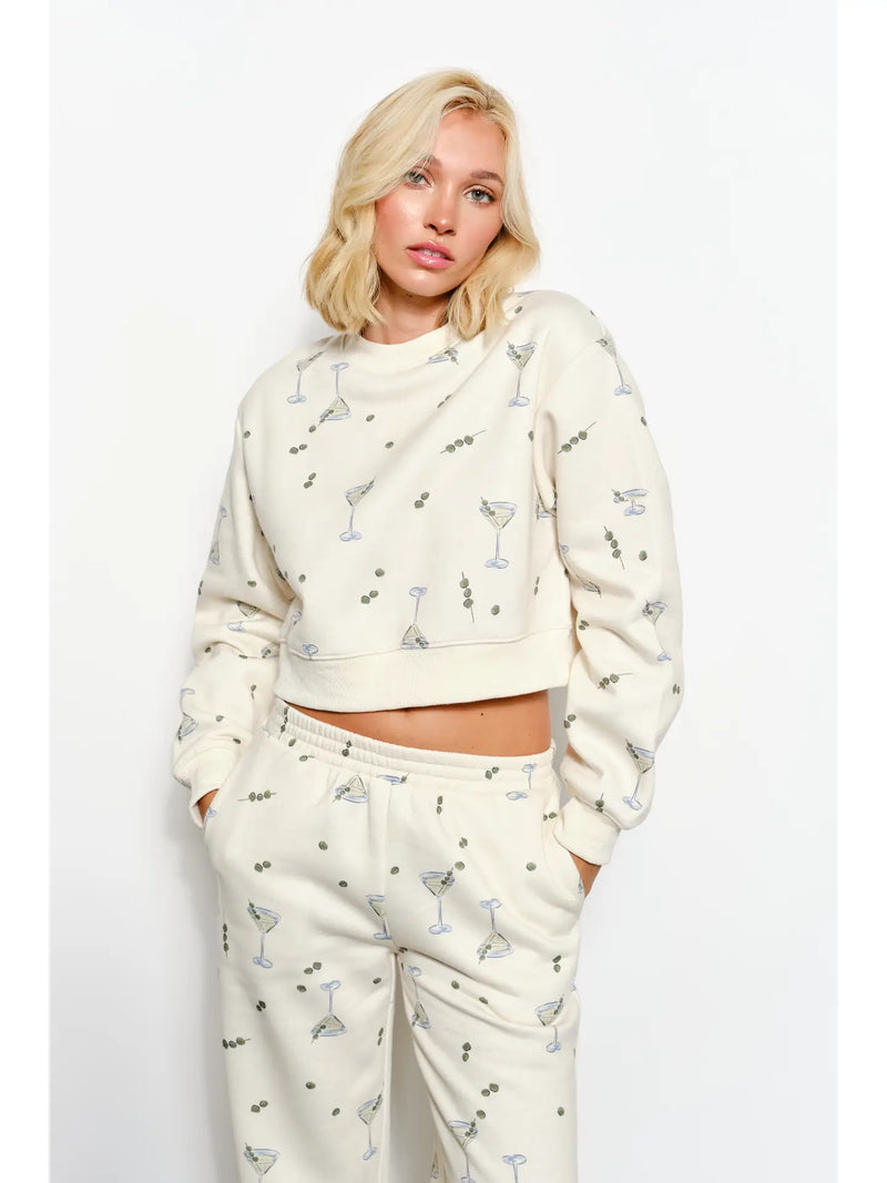 Martini Print Lounge Set
