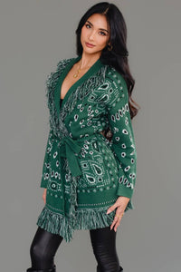 Bandana Fringe Cardigan