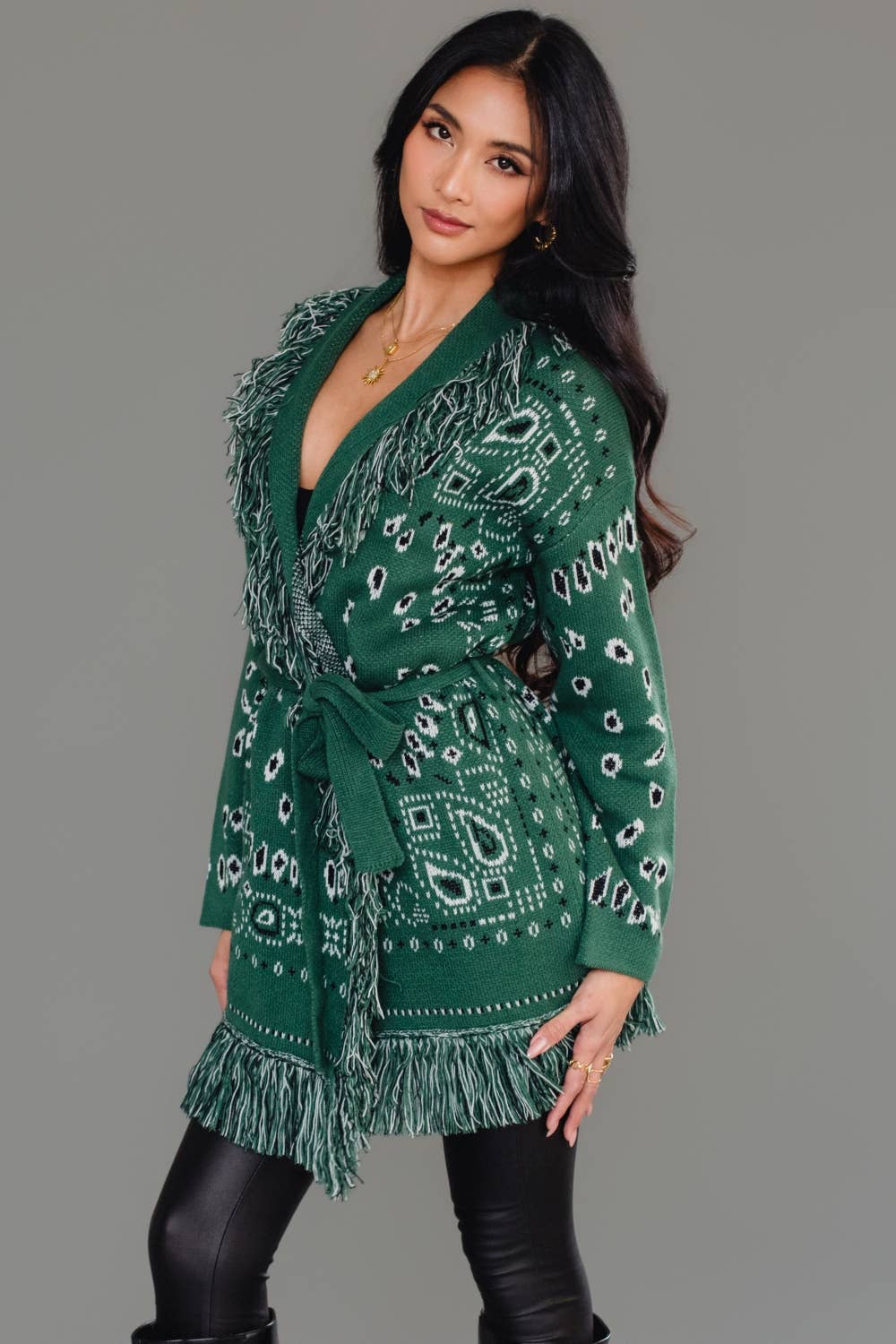 Bandana Fringe Cardigan