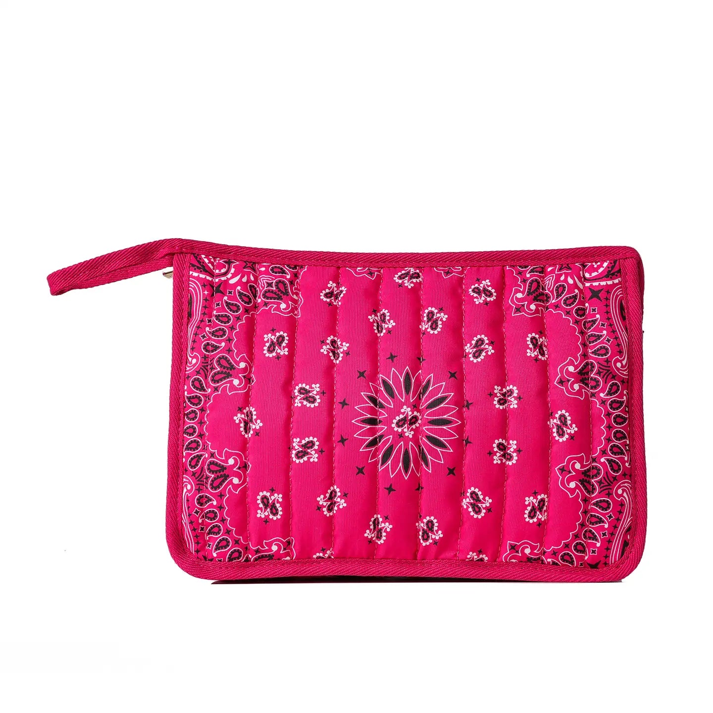 Bandana Quilted Cosmetic Pouch Bag