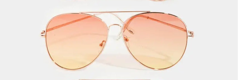 Rose Gradient Aviator Sunglasses