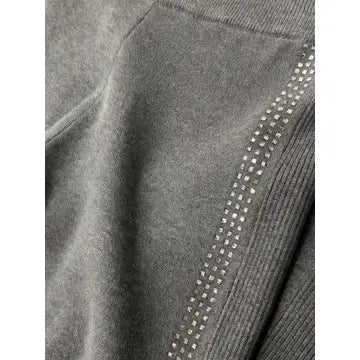 Rhinestone Knit Sweater Pants